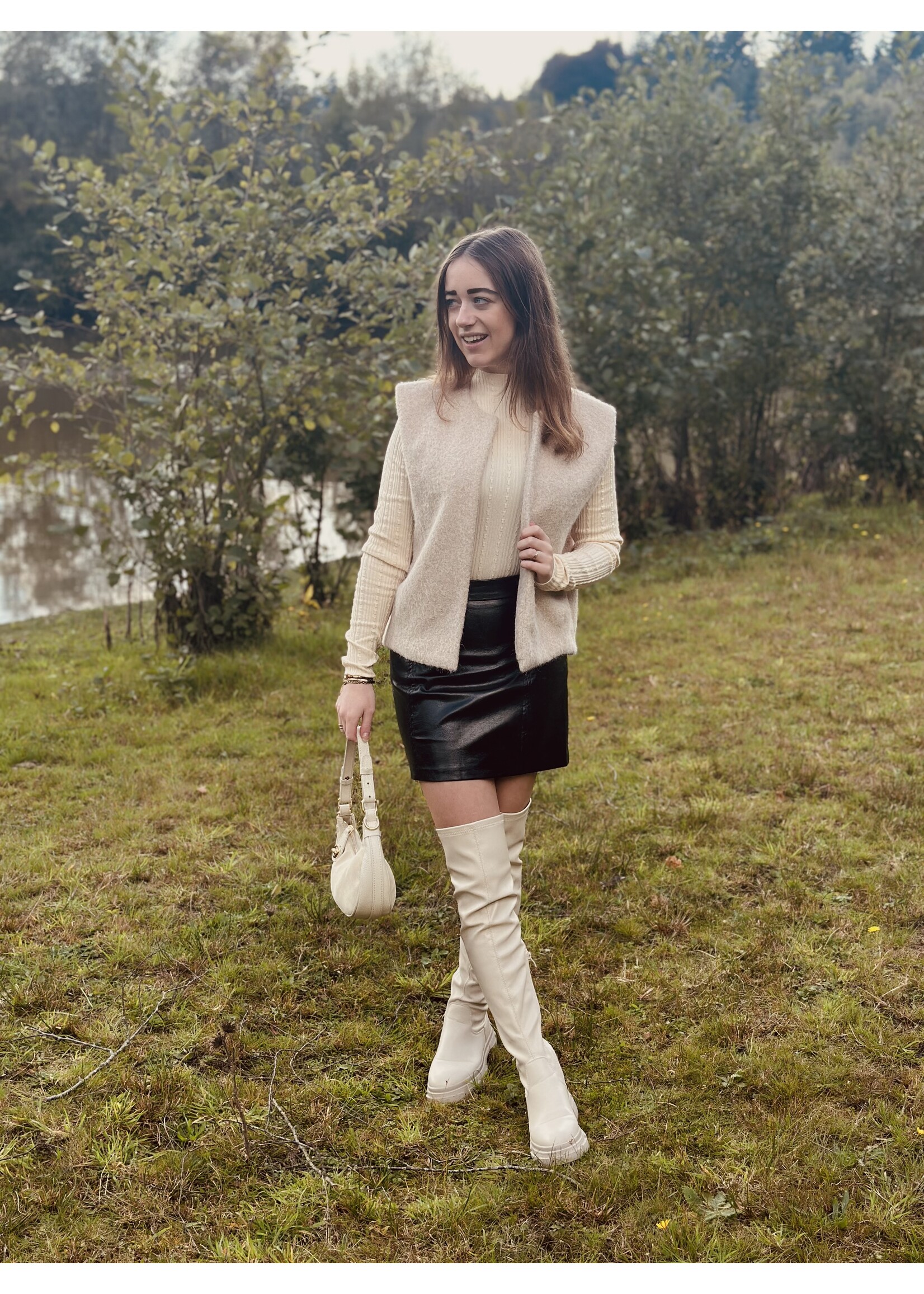 Lily gilet beige One Size