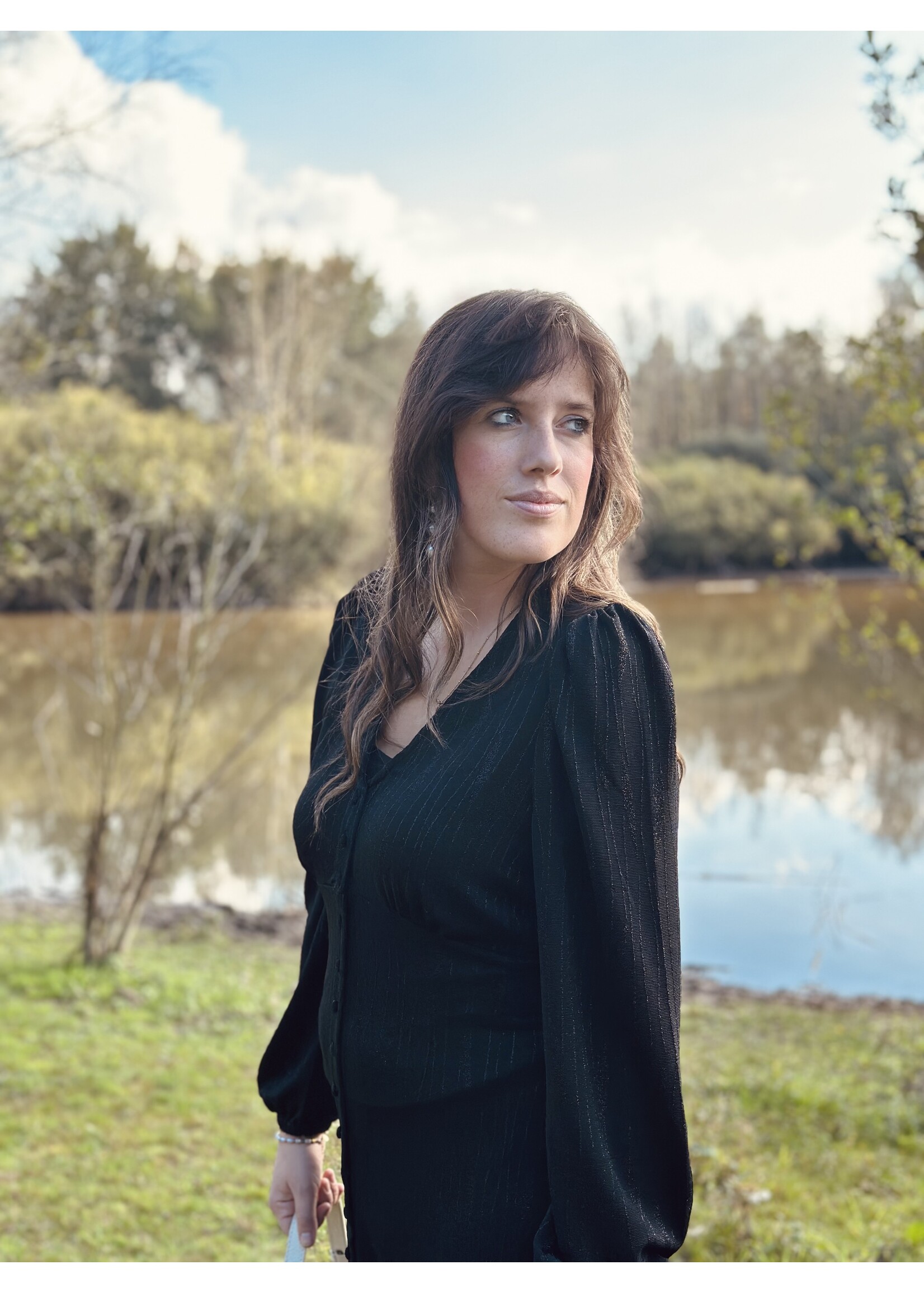 Sisters Point Sisters Point Janet glitter dress black