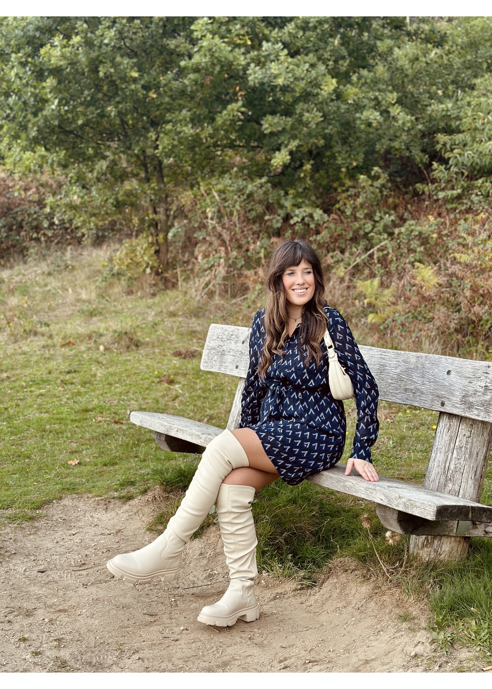 Lofty Manner Lofty Manner Jazzy dress black/darkblue print