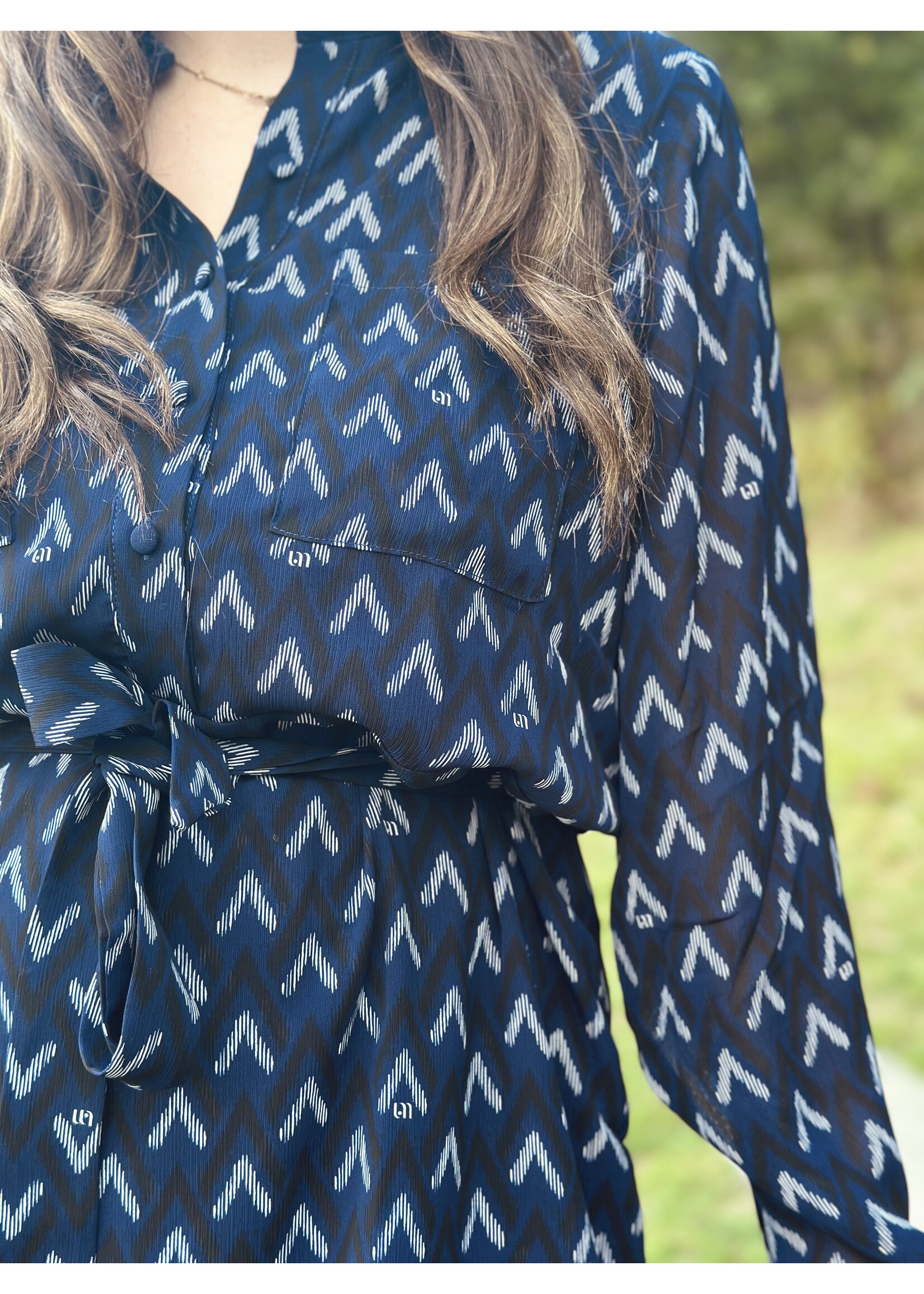 Lofty Manner Lofty Manner Jazzy dress black/darkblue print