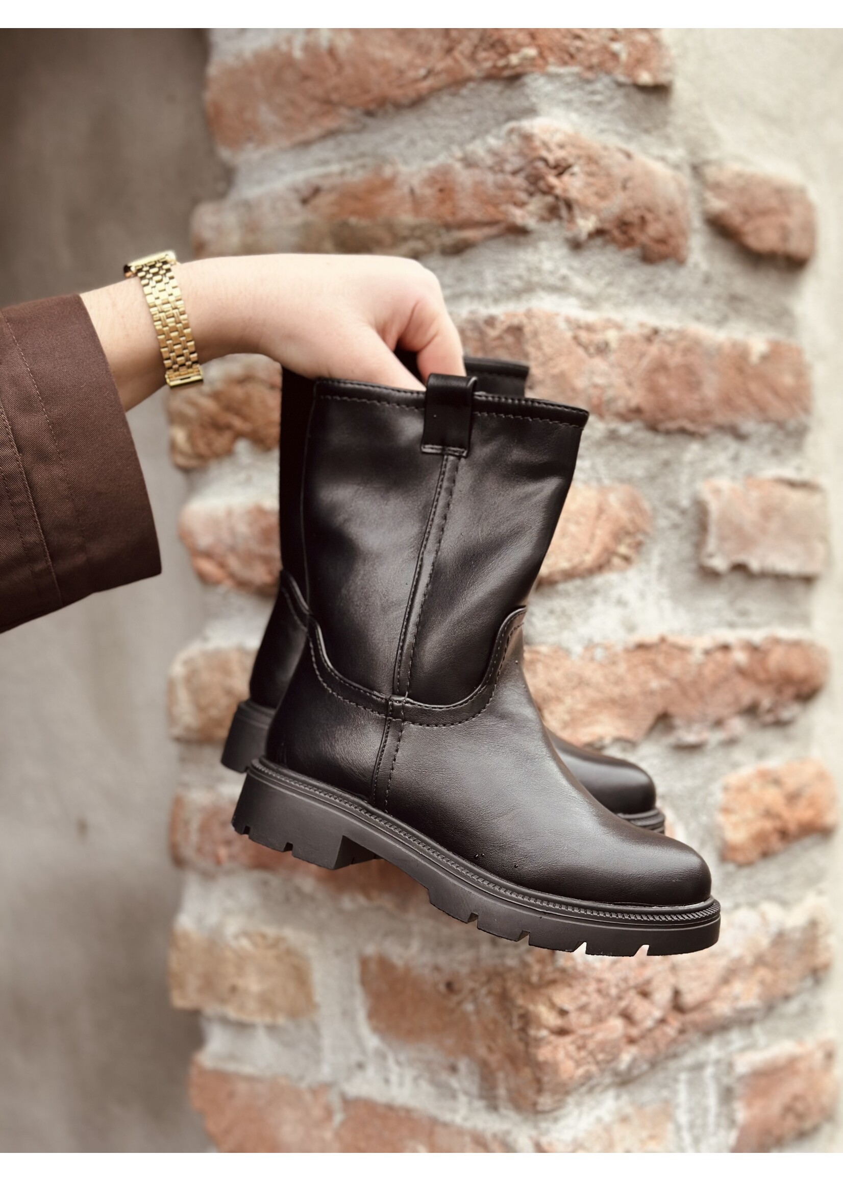 Lisa-marie boots leather look black