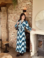 Smashed Lemon Smashed Lemon Jennie long dress light blue print