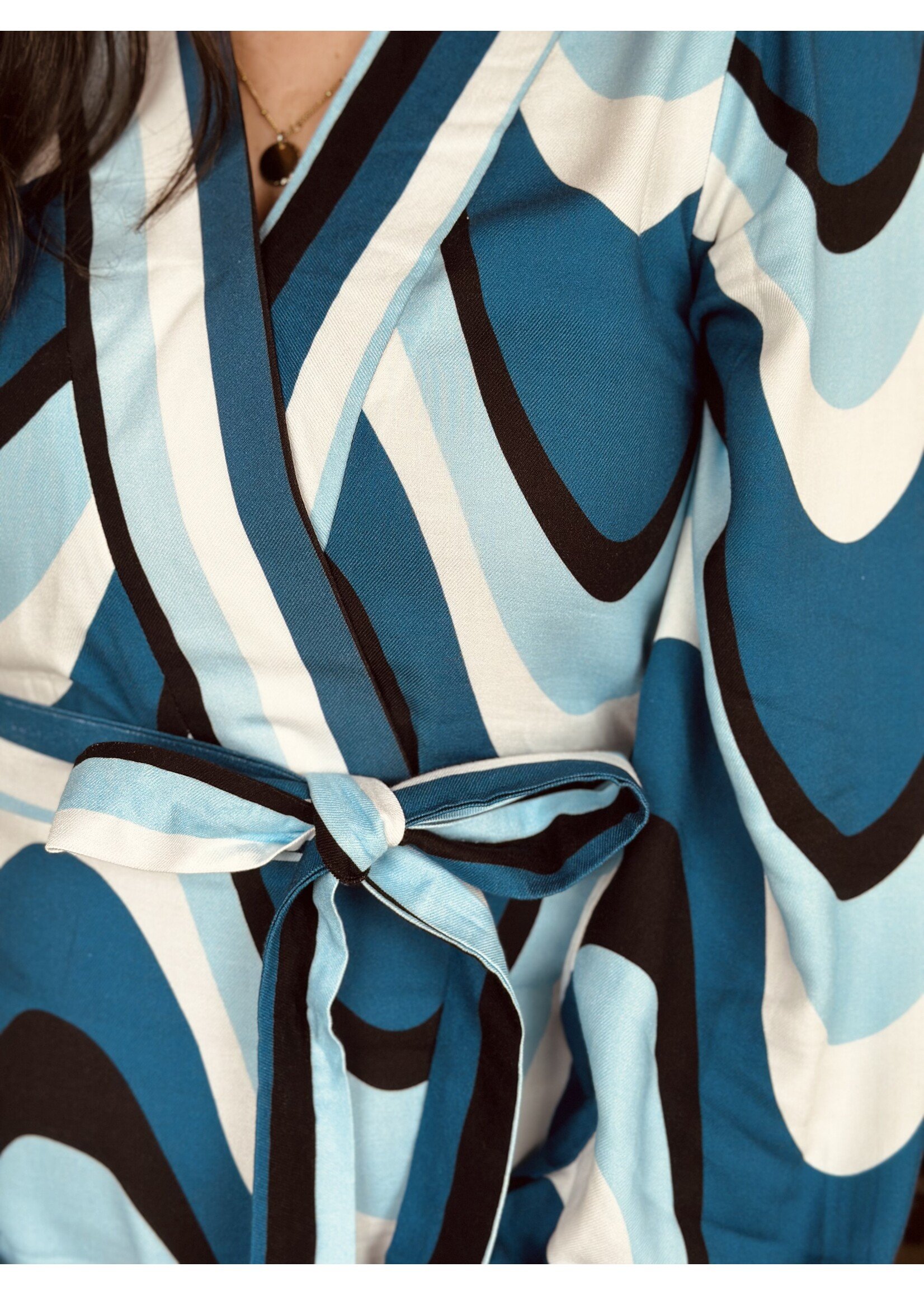 Smashed Lemon Smashed Lemon Jennie long dress light blue print