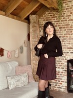 Sisters Point Sisters Point Daphne plissé skirt bordeaux red