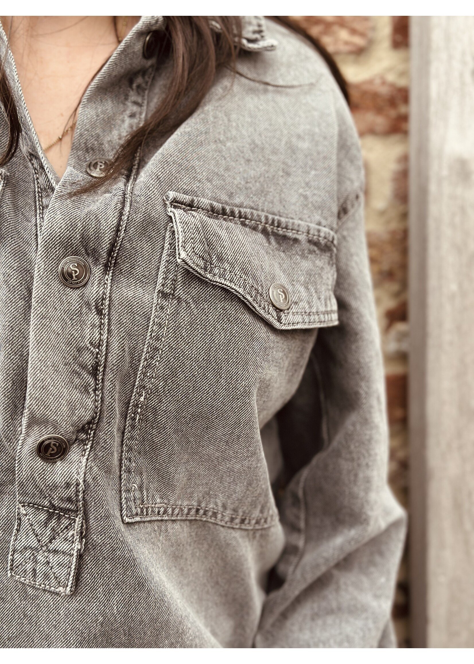 Sisters Point Sisters Point Nine denim dress grey