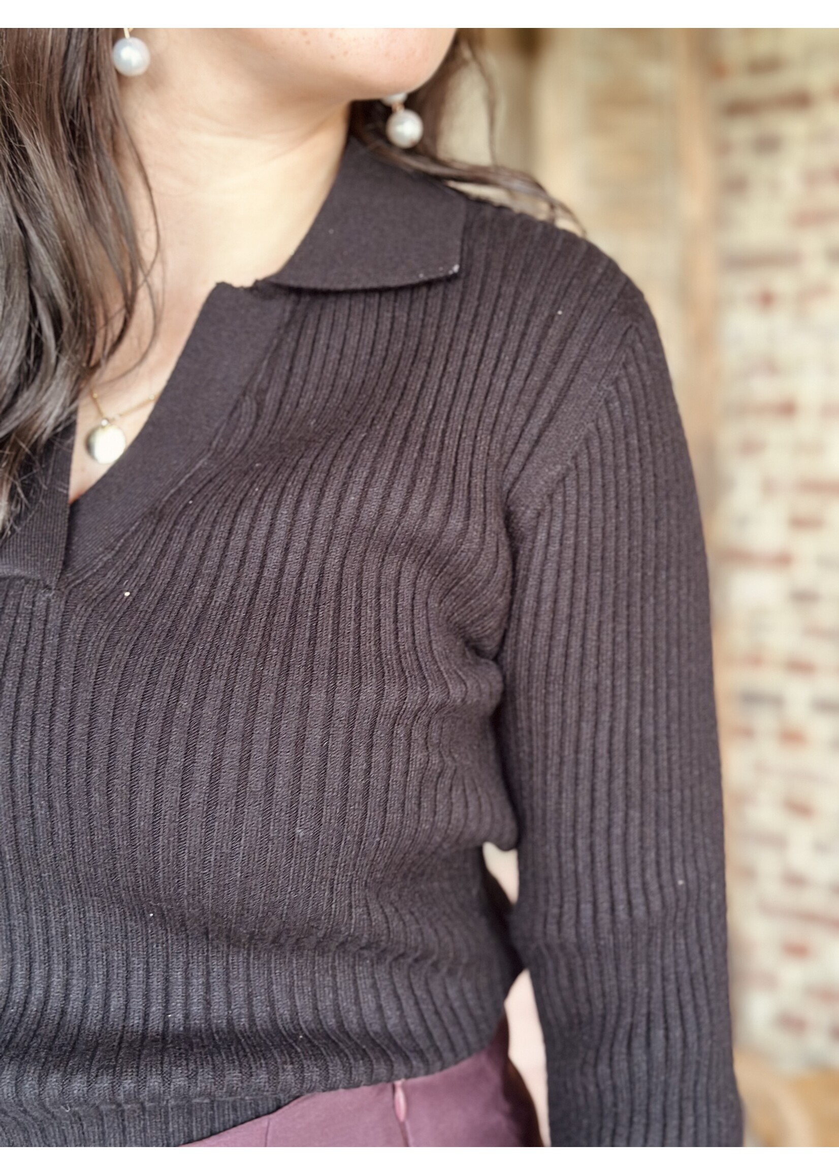 Sisters Point Sisters Point Fien polo top black
