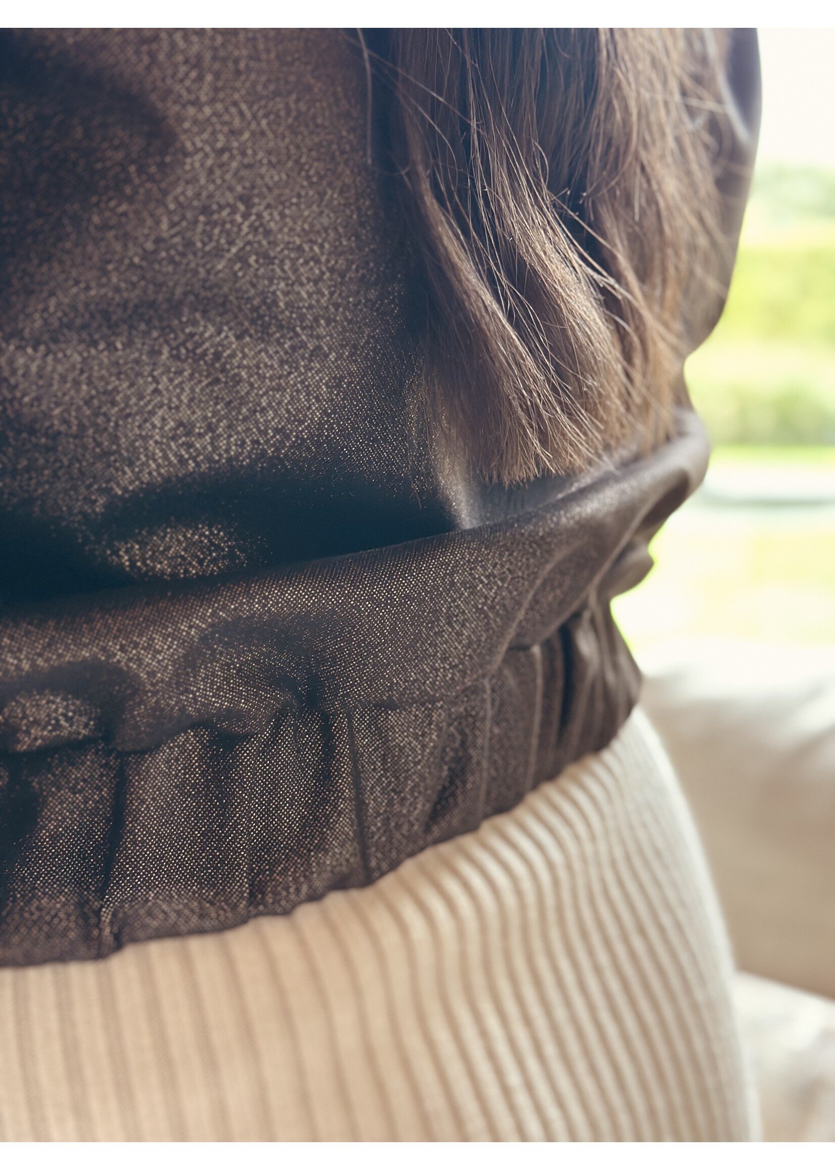 Elvira Elvira Hetty bomber jacket brown glitter