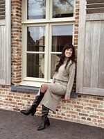 Rosita set sweater + skirt taupe One Size