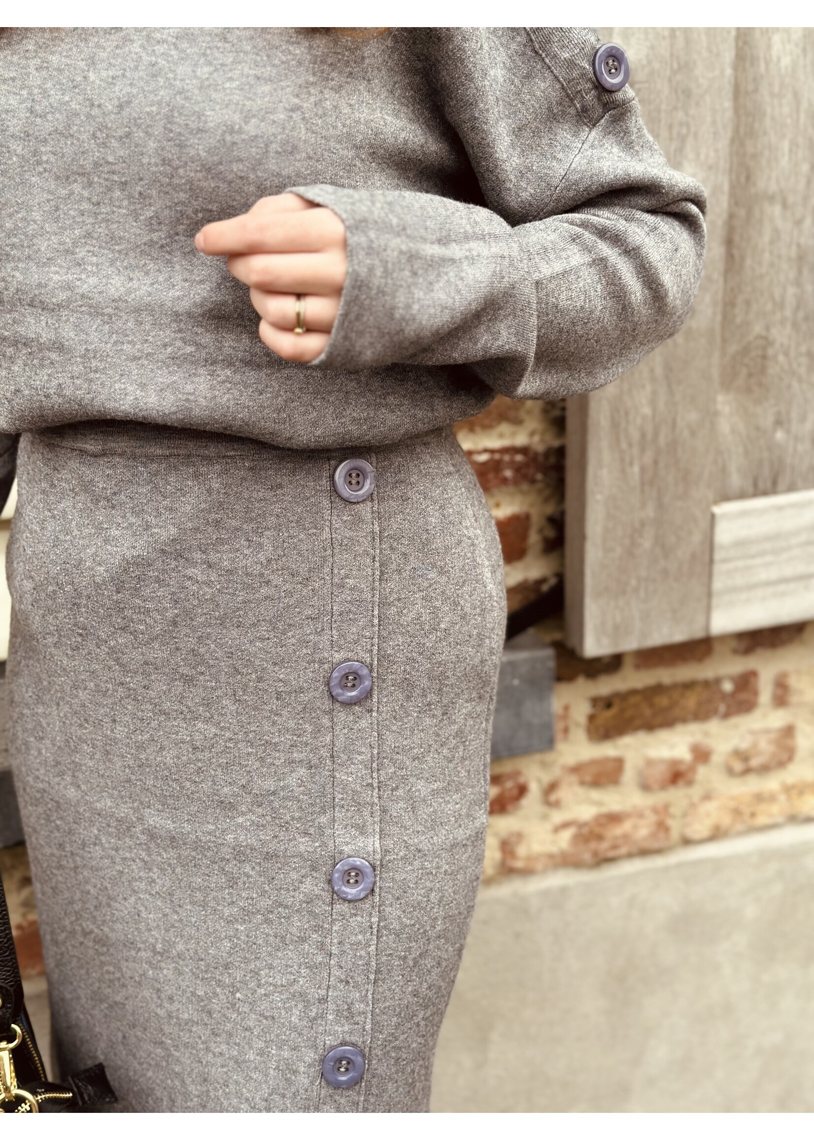 Rosita set sweater + skirt grey One Size
