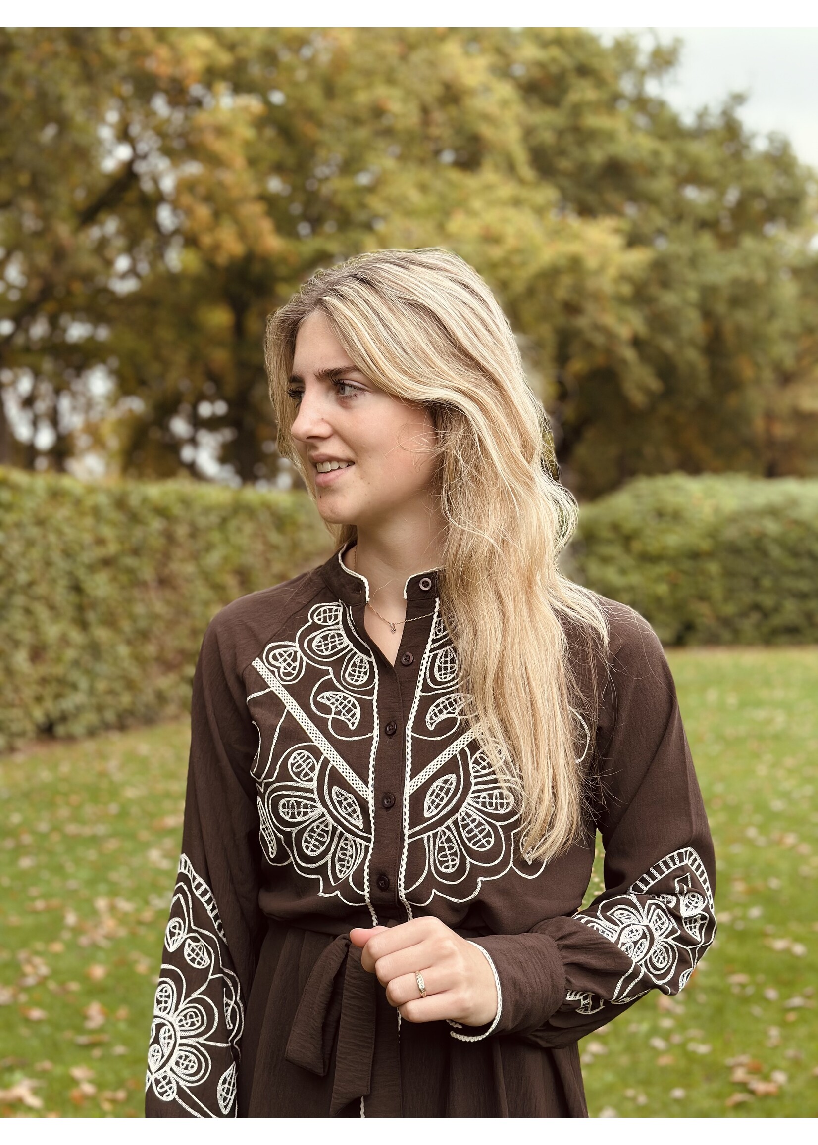 Zaramaeve dress brown/beige print