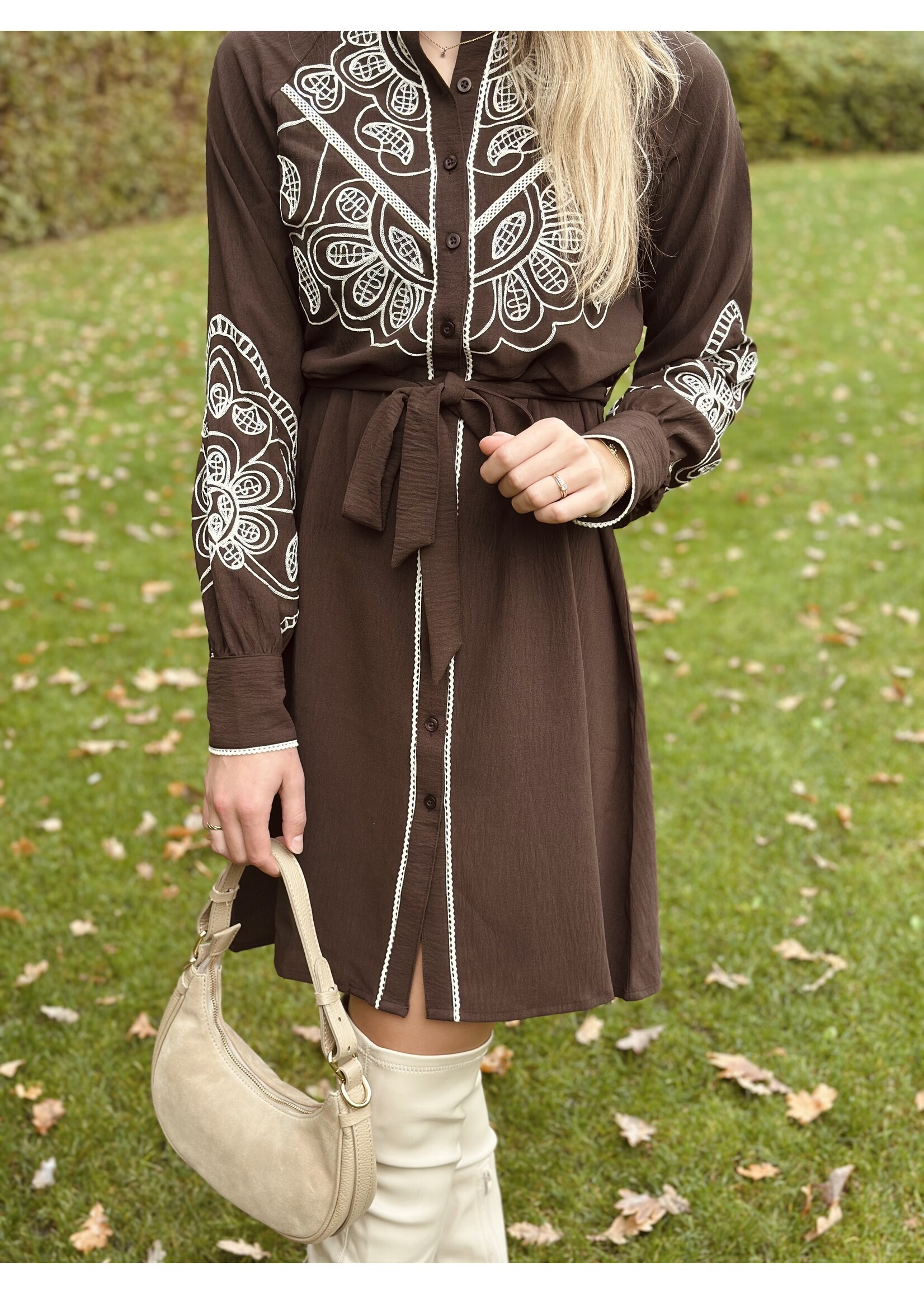 Zaramaeve dress brown/beige print