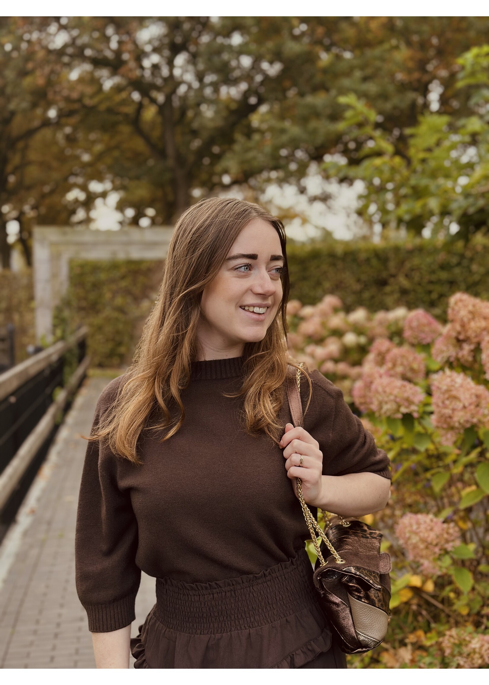 Irma knitted top brown One Size