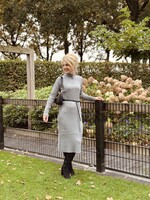 Margaret knitted dress dark grey