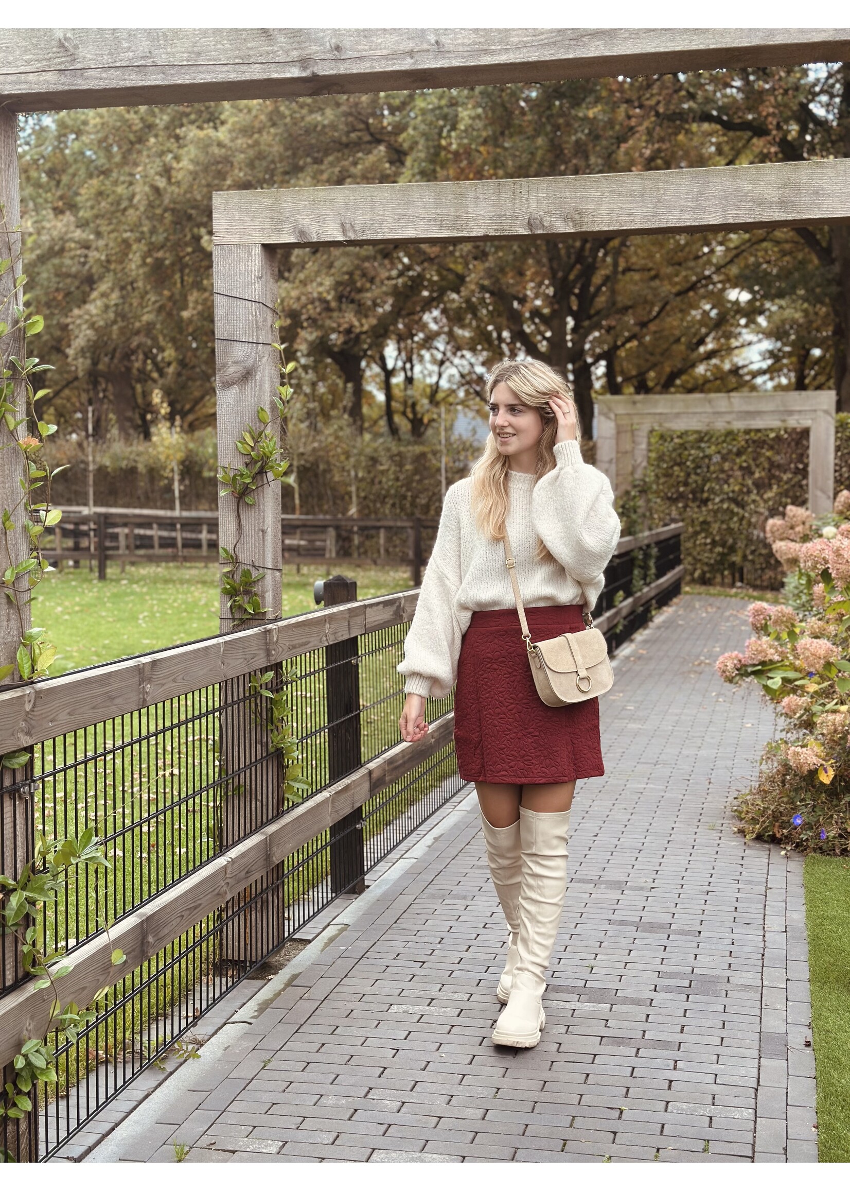 Senna skirt Bordeaux red