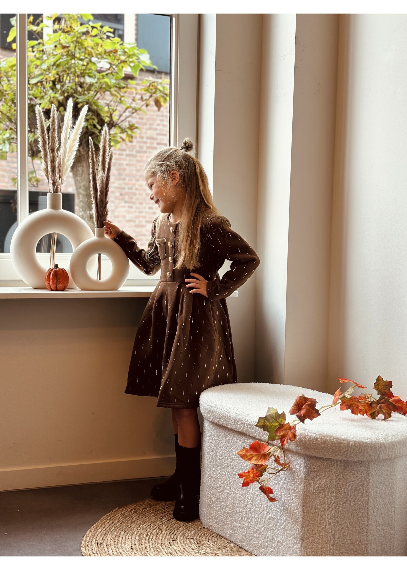 Cyntia dress brown print