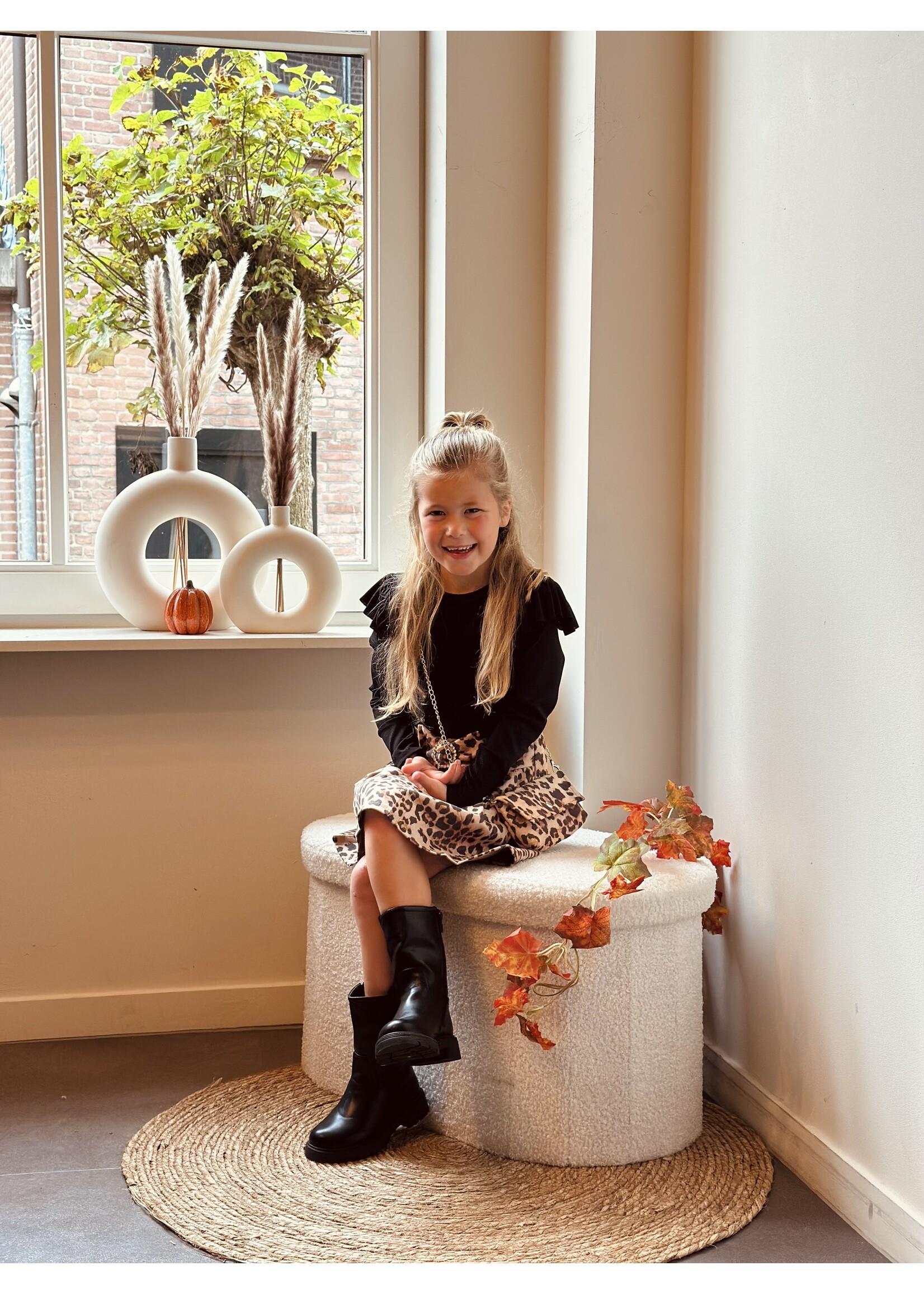 Sandrea dress black/panterprint