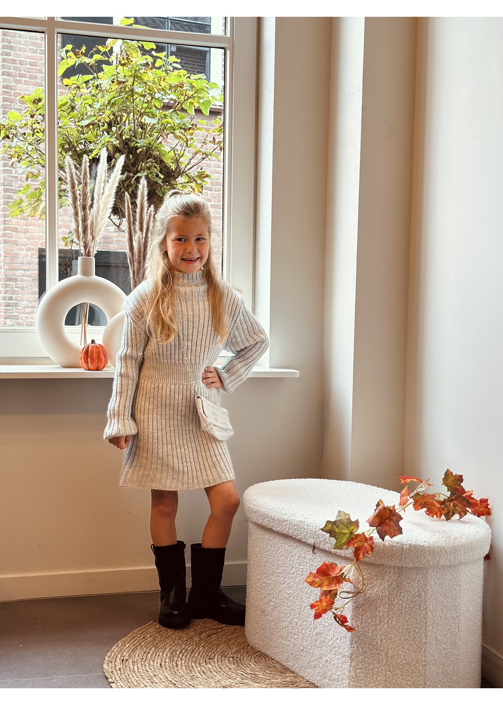 Anneloes dress knitted grey