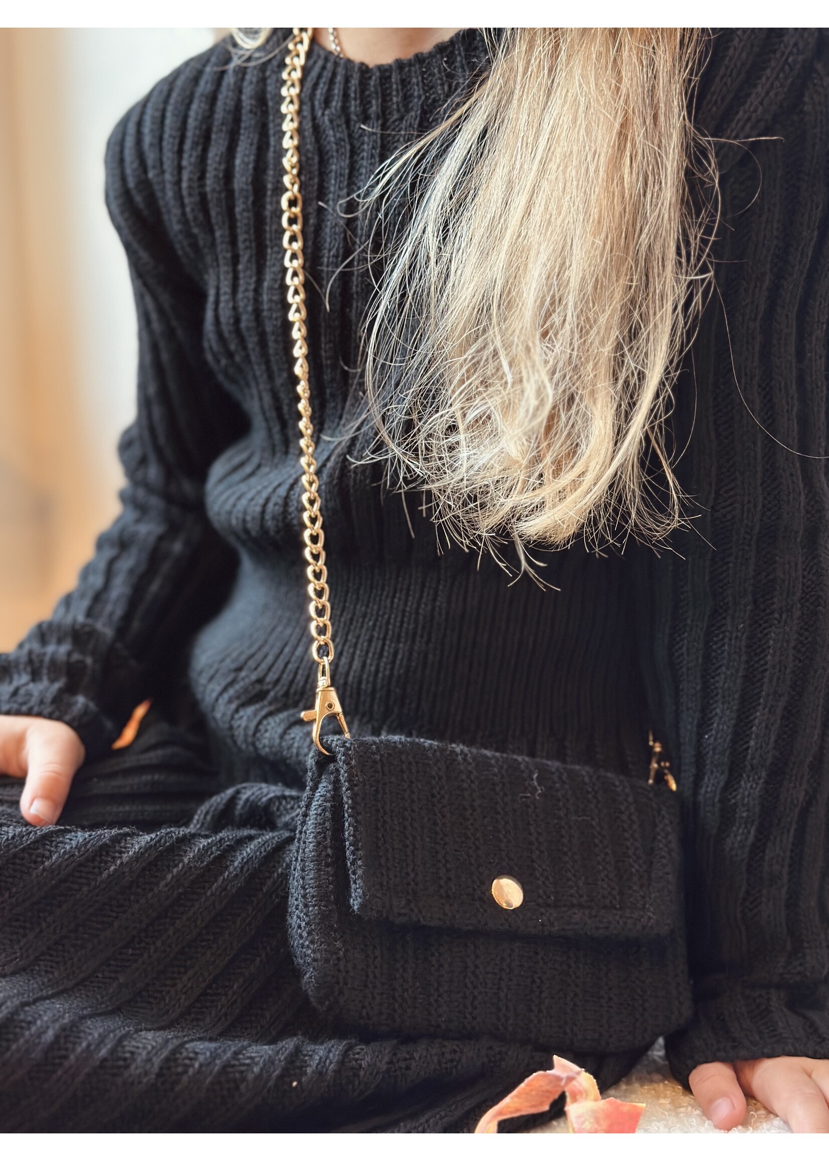 Jelta knitted dress black