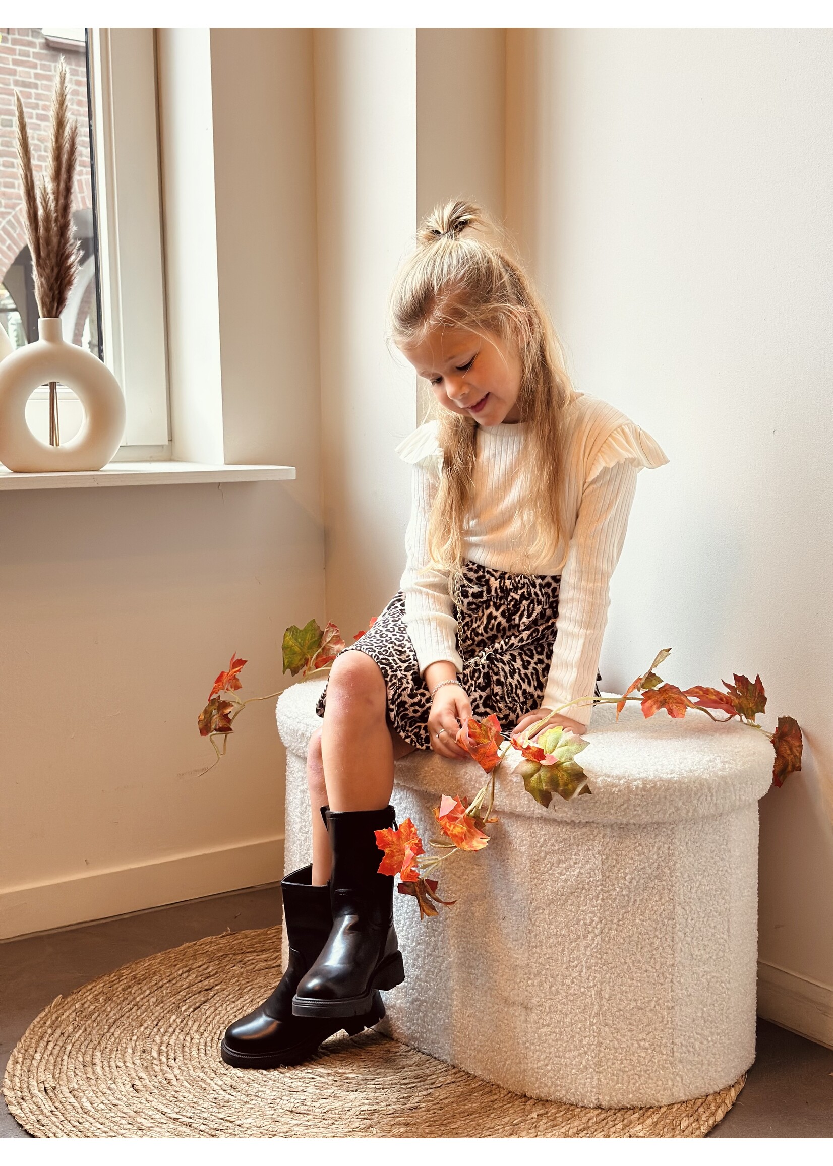 Annebeth dress offwhite/panterprint