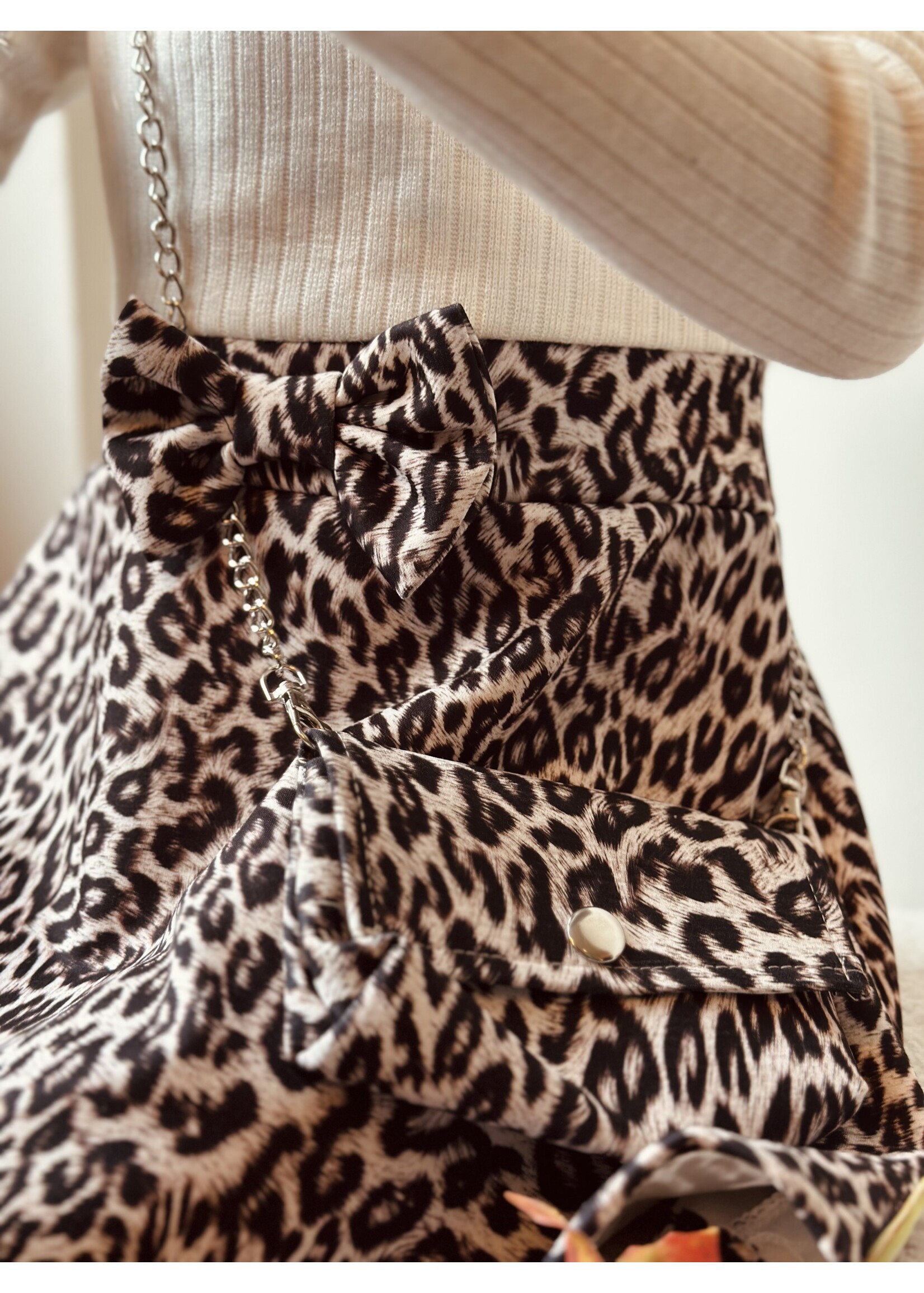 Annebeth dress offwhite/panterprint