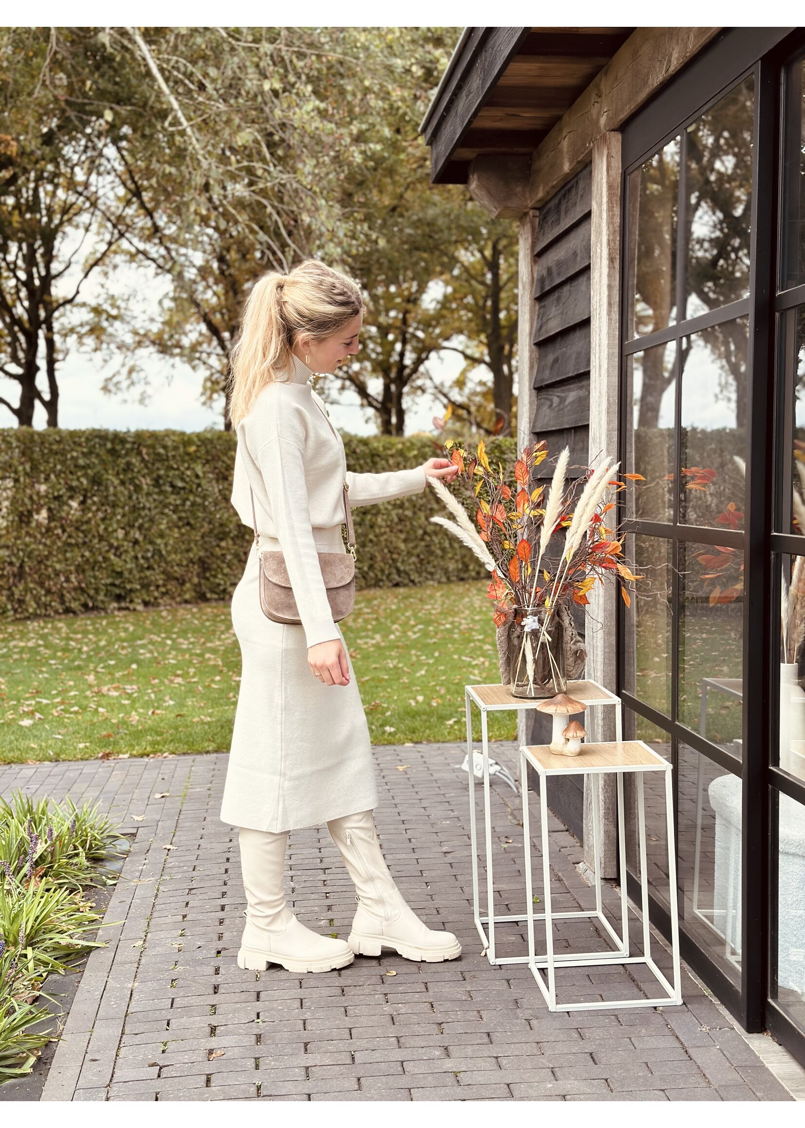 Alice set sweater + skirt beige One Size