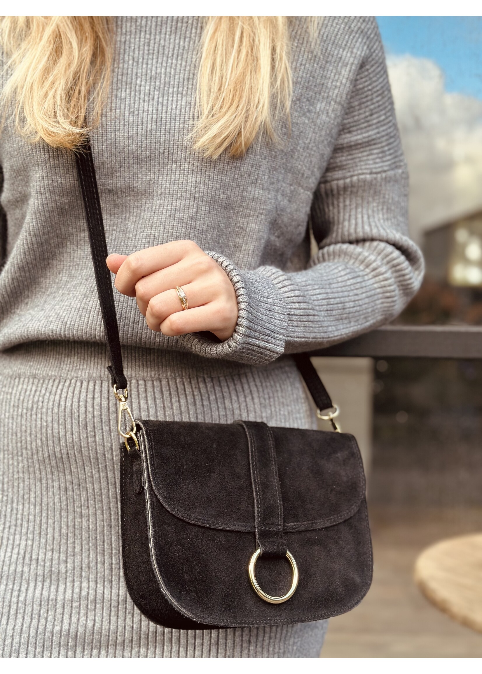 Ylene set sweater + skirt grey One Size