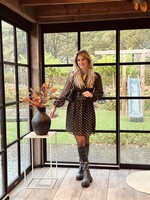 Smashed Lemon Smashed Lemon Jacomien dress black gold