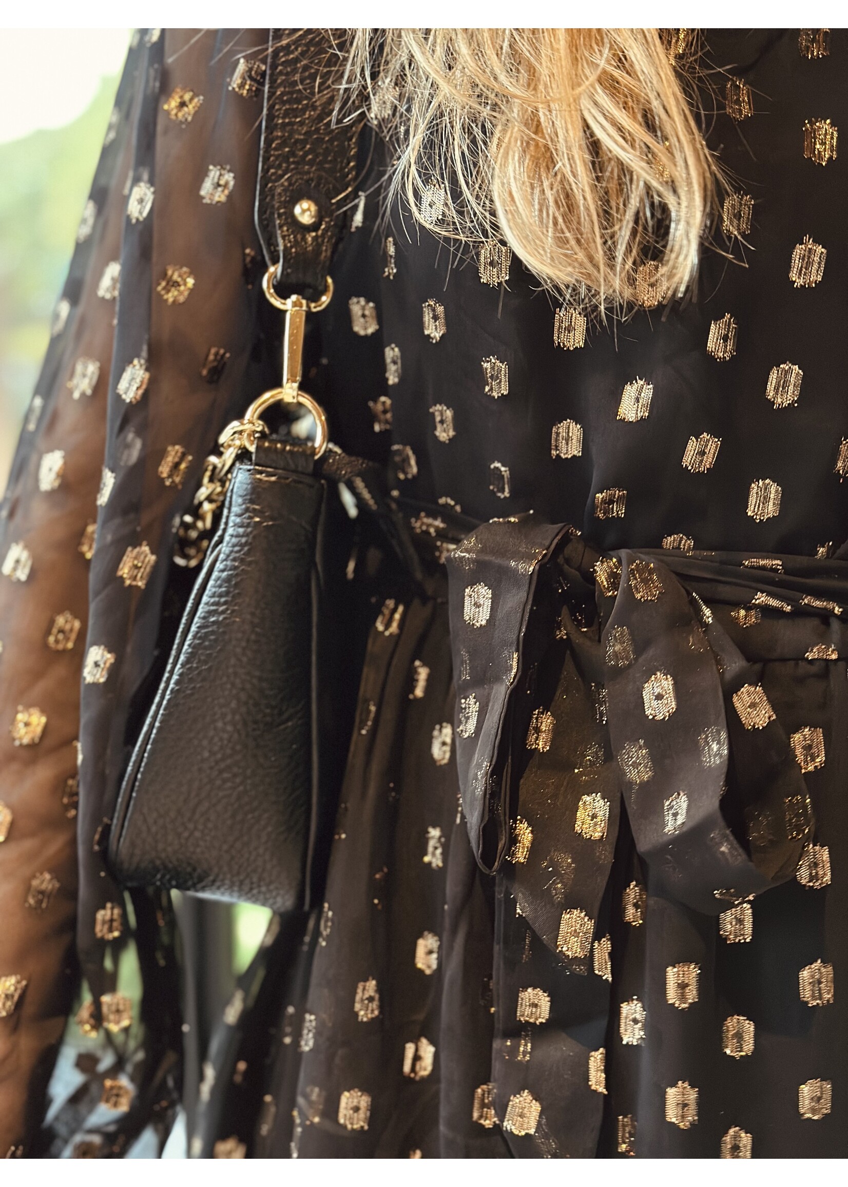 Smashed Lemon Smashed Lemon Jacomien dress black gold