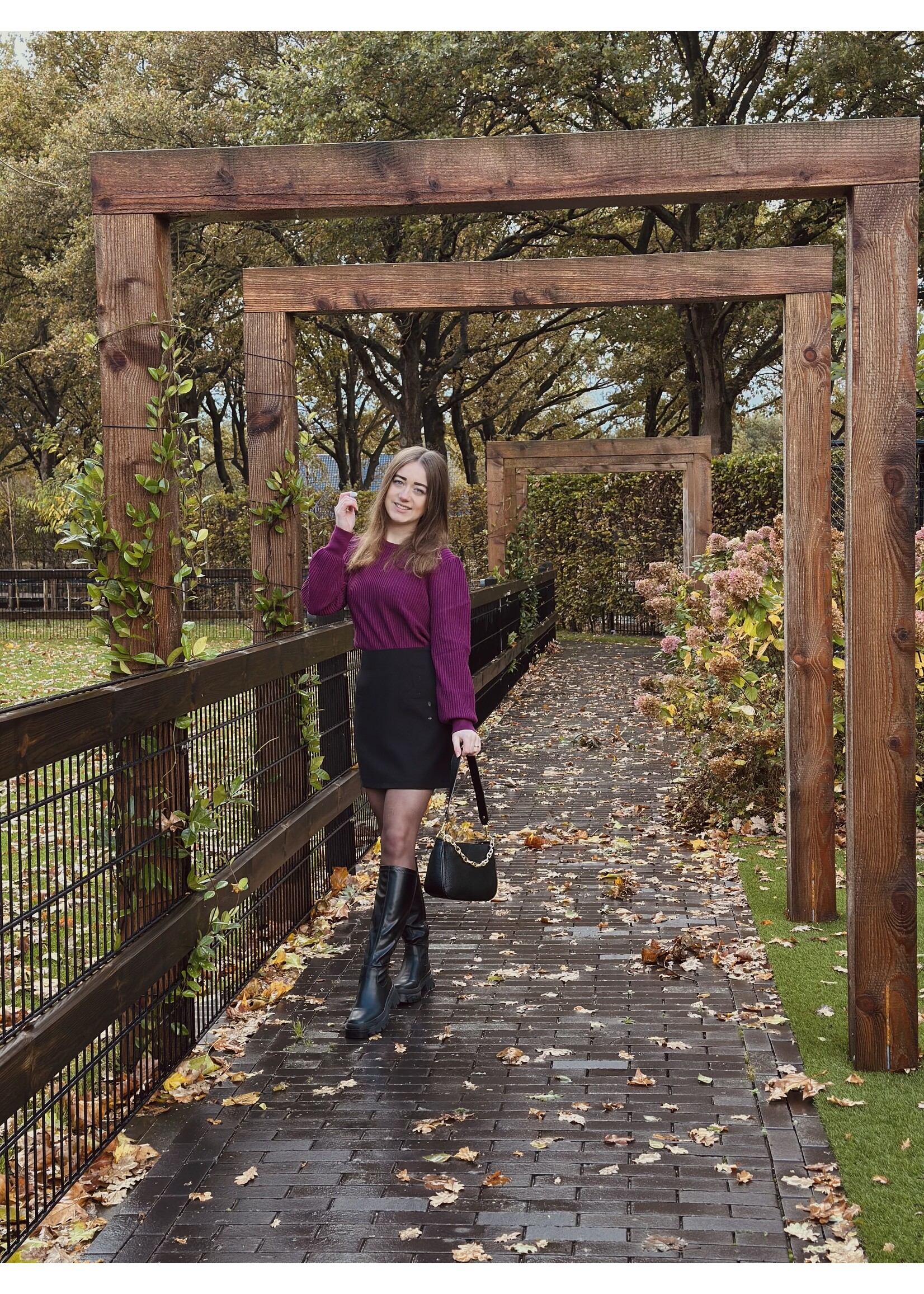 Smashed Lemon Smashed Lemon Marja knitted top purple