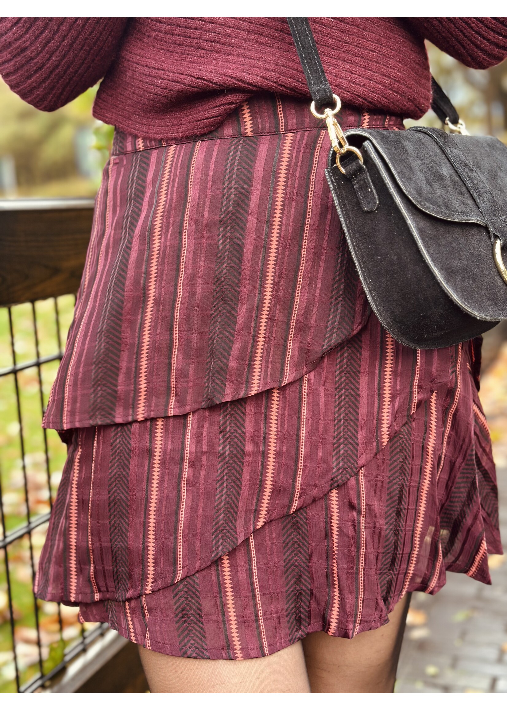 Lofty Manner Lofty Manner Birgitte skirt black print