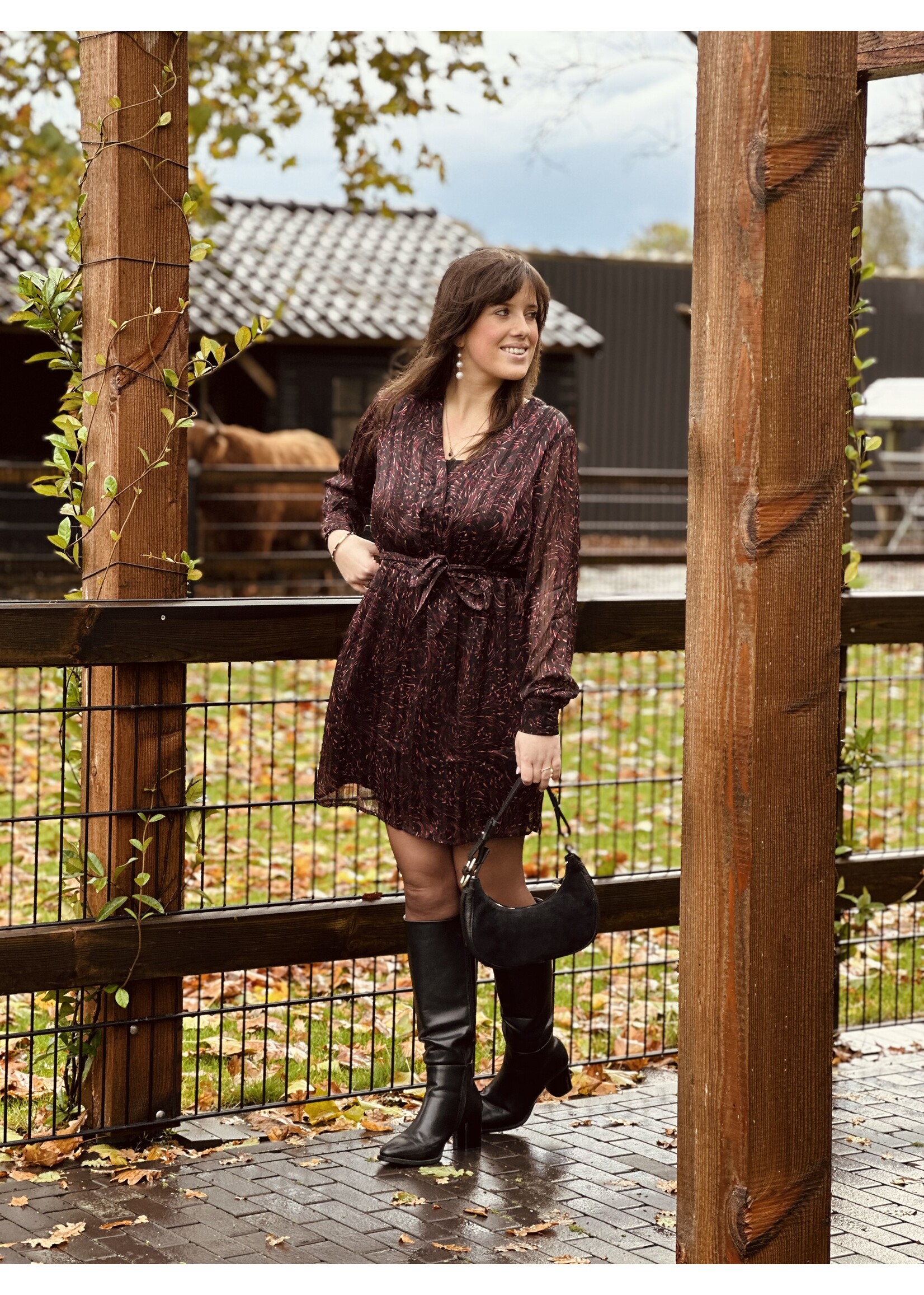 Lofty Manner Lofty Manner Freja dress black print