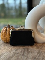 Ella portemonnee suède black