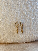 Oorbellen goudkleurig hart 0495