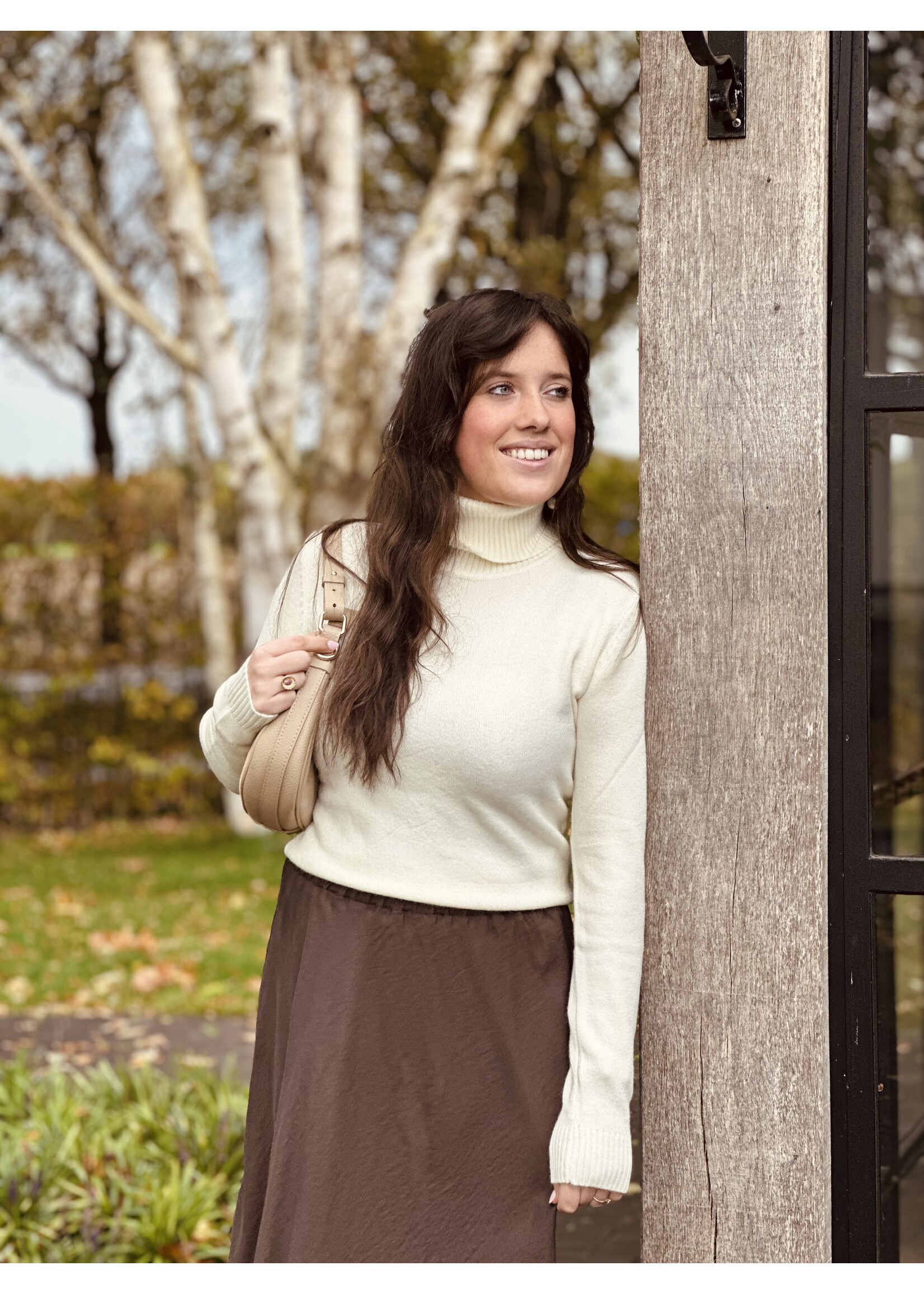 Malieke knitted turtleneck crème