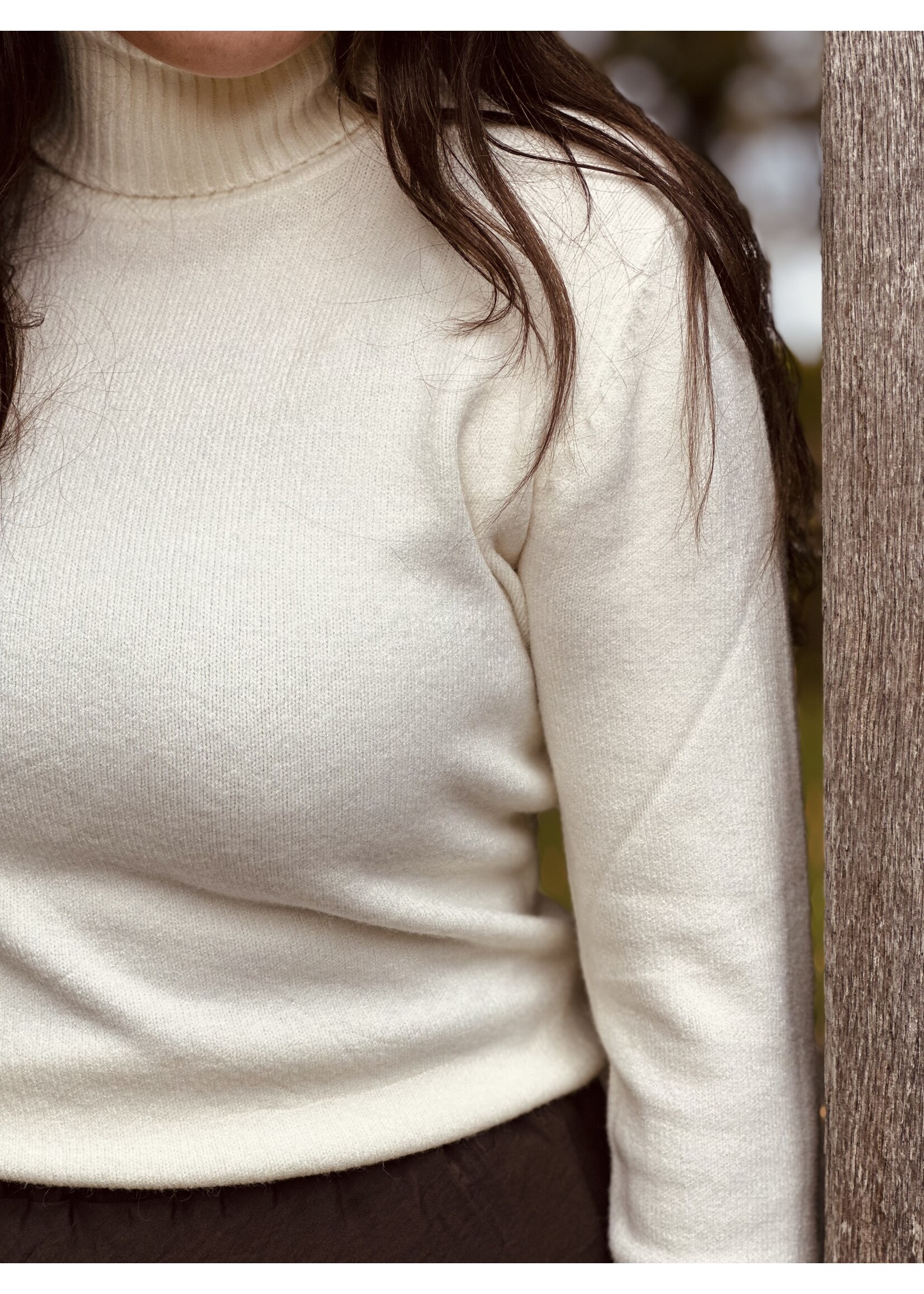 Malieke knitted turtleneck crème