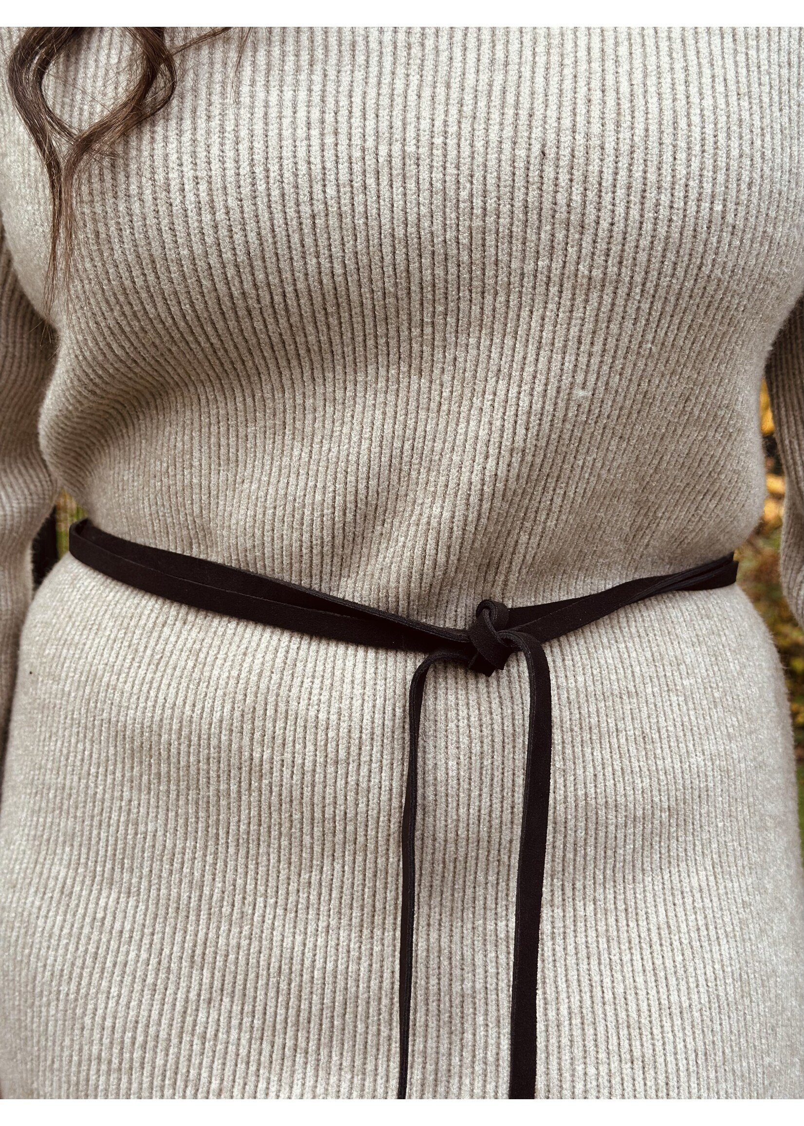 Valerie wrap belt brown suede One Size