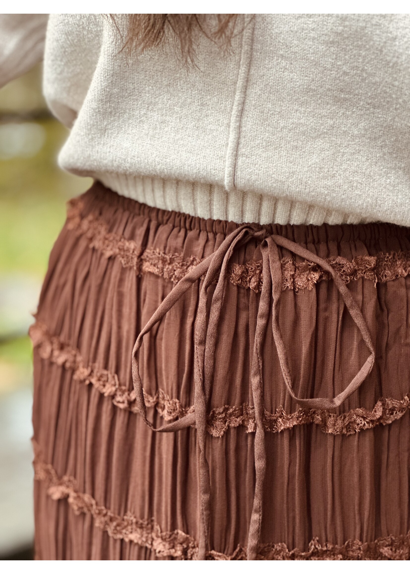 Jael long skirt brown