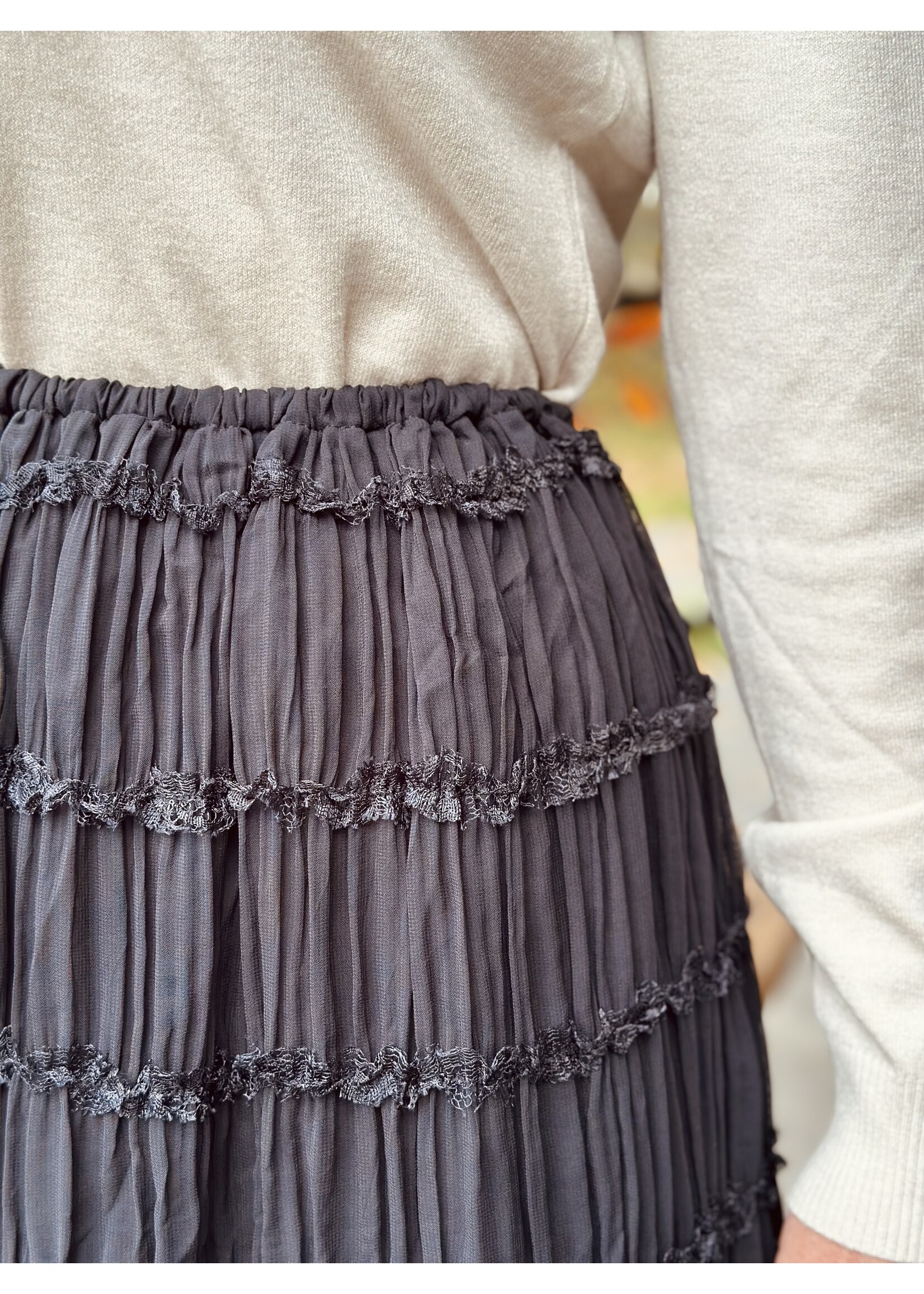 Jael long skirt black