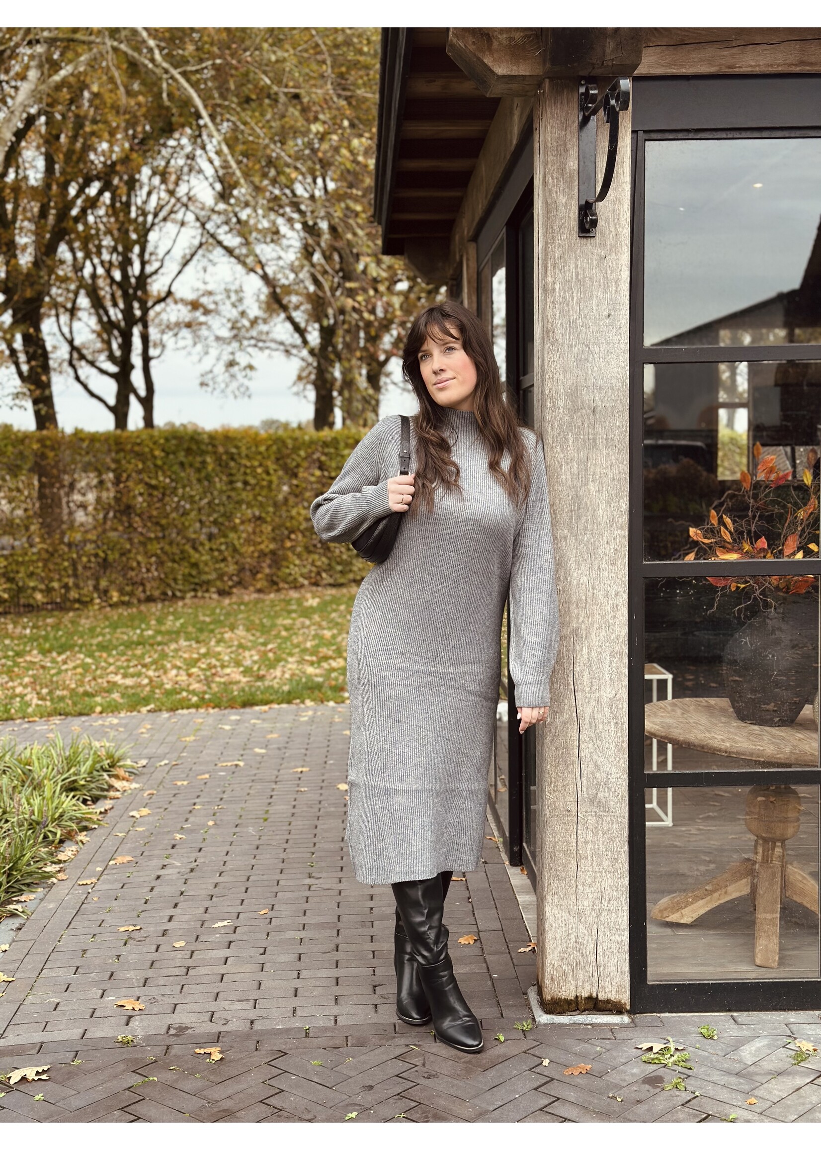 Mylena knitted dress grey  One Size