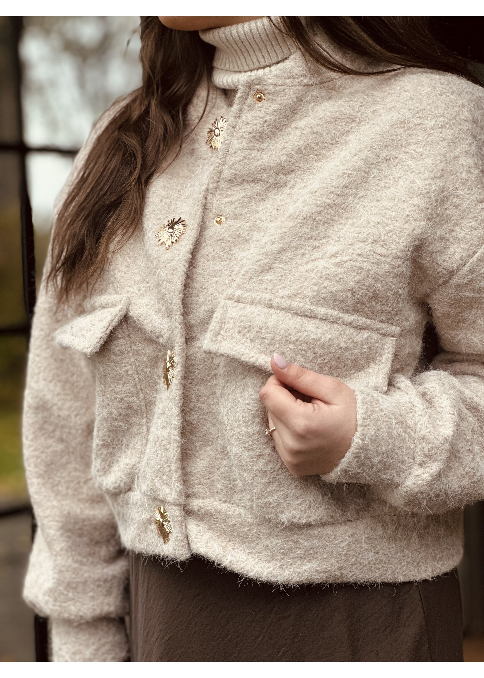 Joline bomber jacket beige One Size