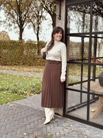 Gerlin long plissé skirt brown One Size