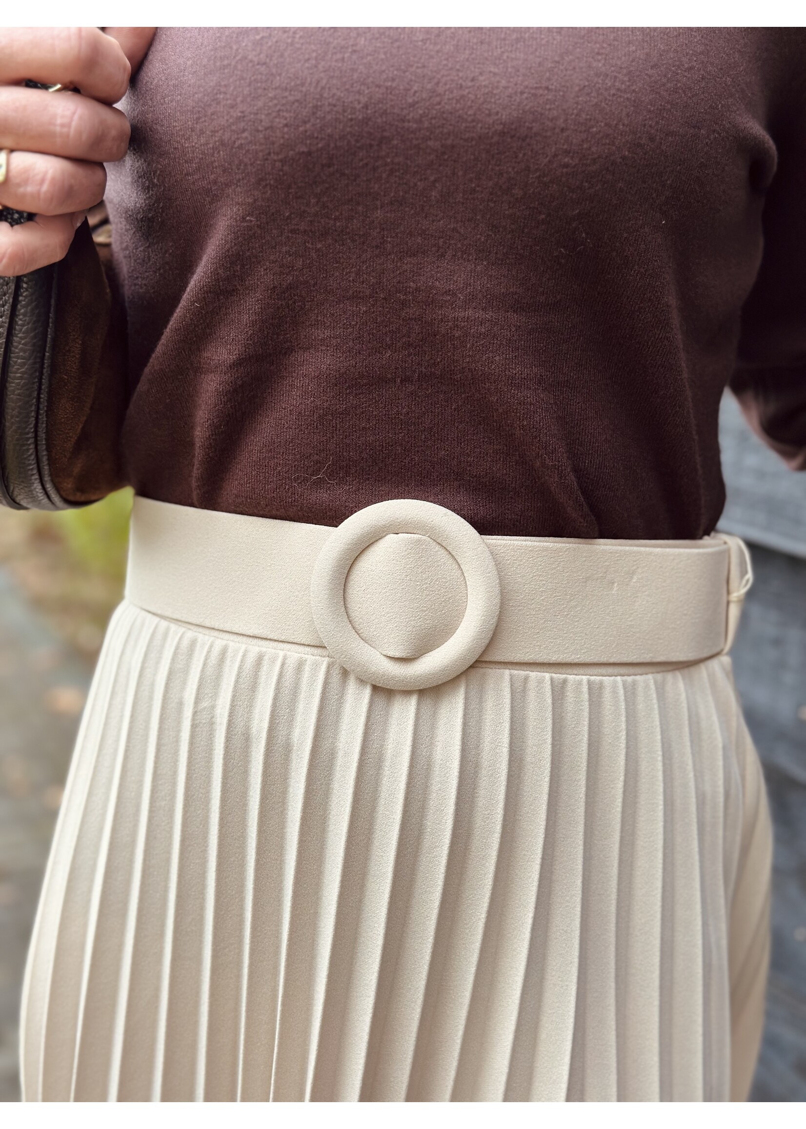 Gerlin long plissé skirt beige One Size