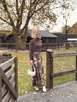 Roze-ann skirt flower print brown One Size