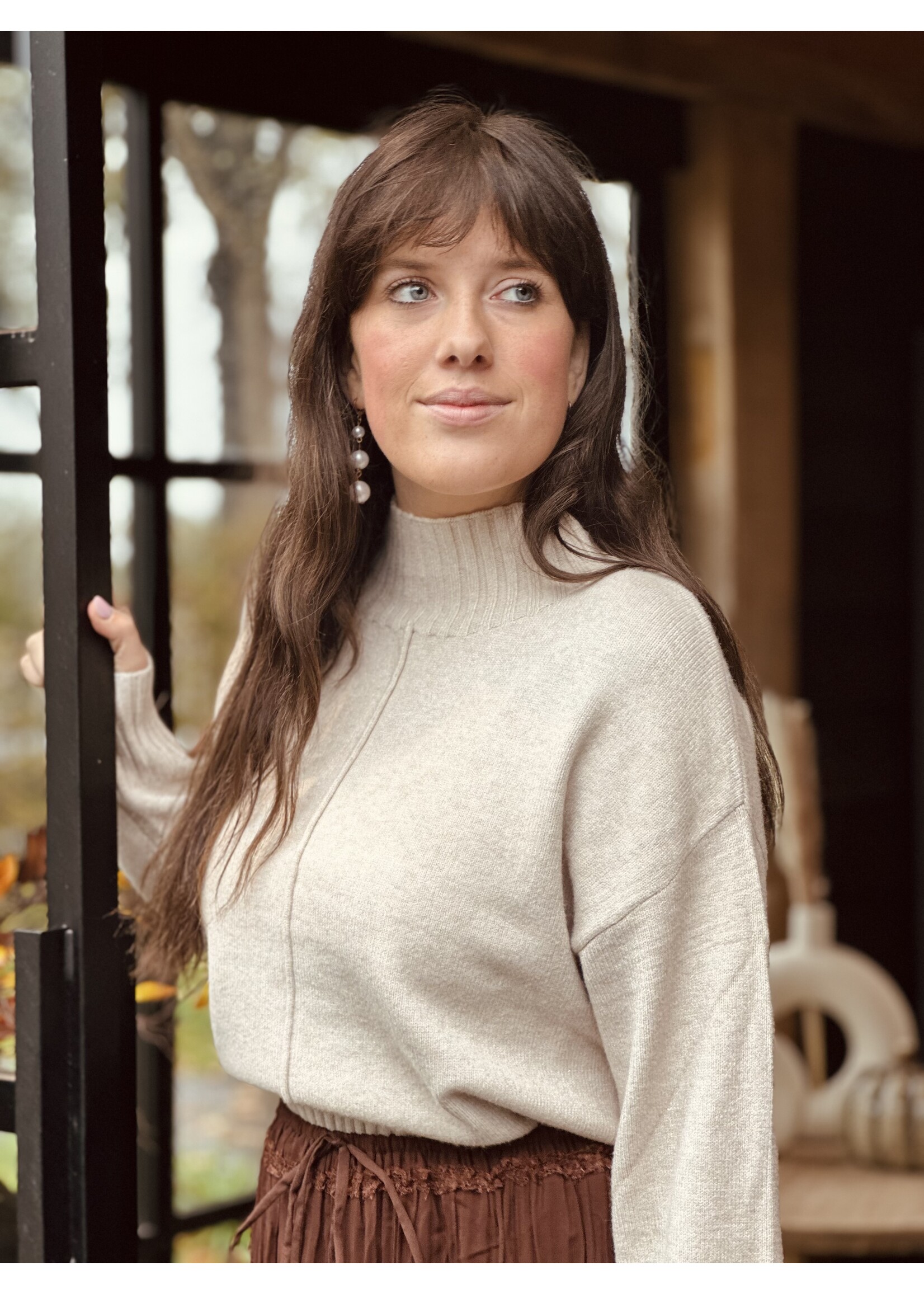 Maurene sweater knitted beige