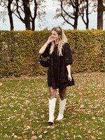 Ryanna feather dress black