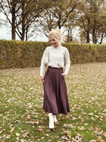 Thara long skirt bordeaux red