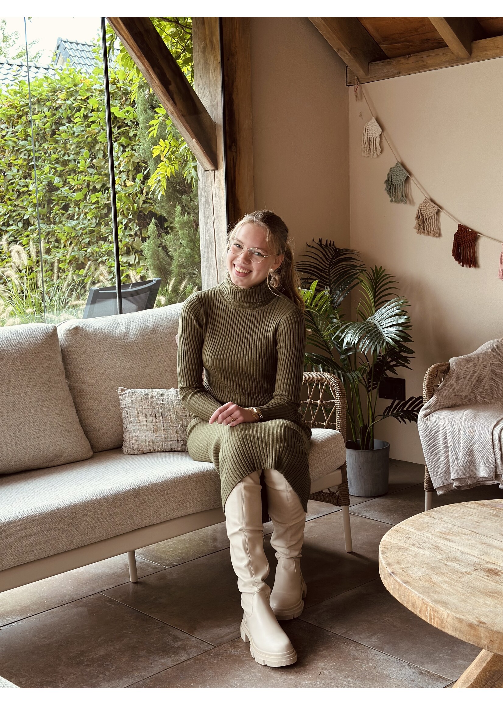 Yaren bodycon dress army green One Size