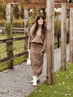 Kylene set sweater + skirt camel