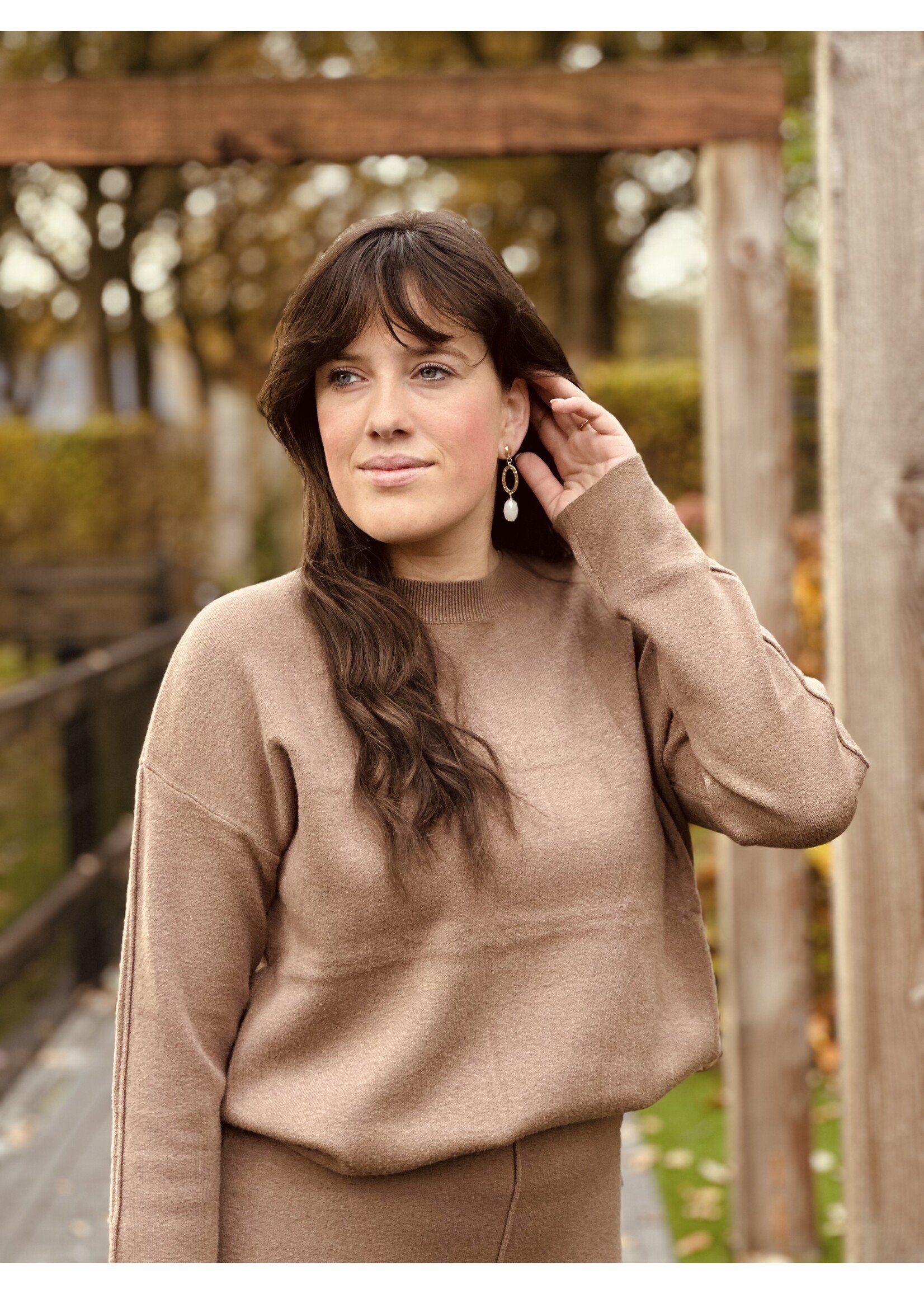 Kylene set sweater + skirt camel