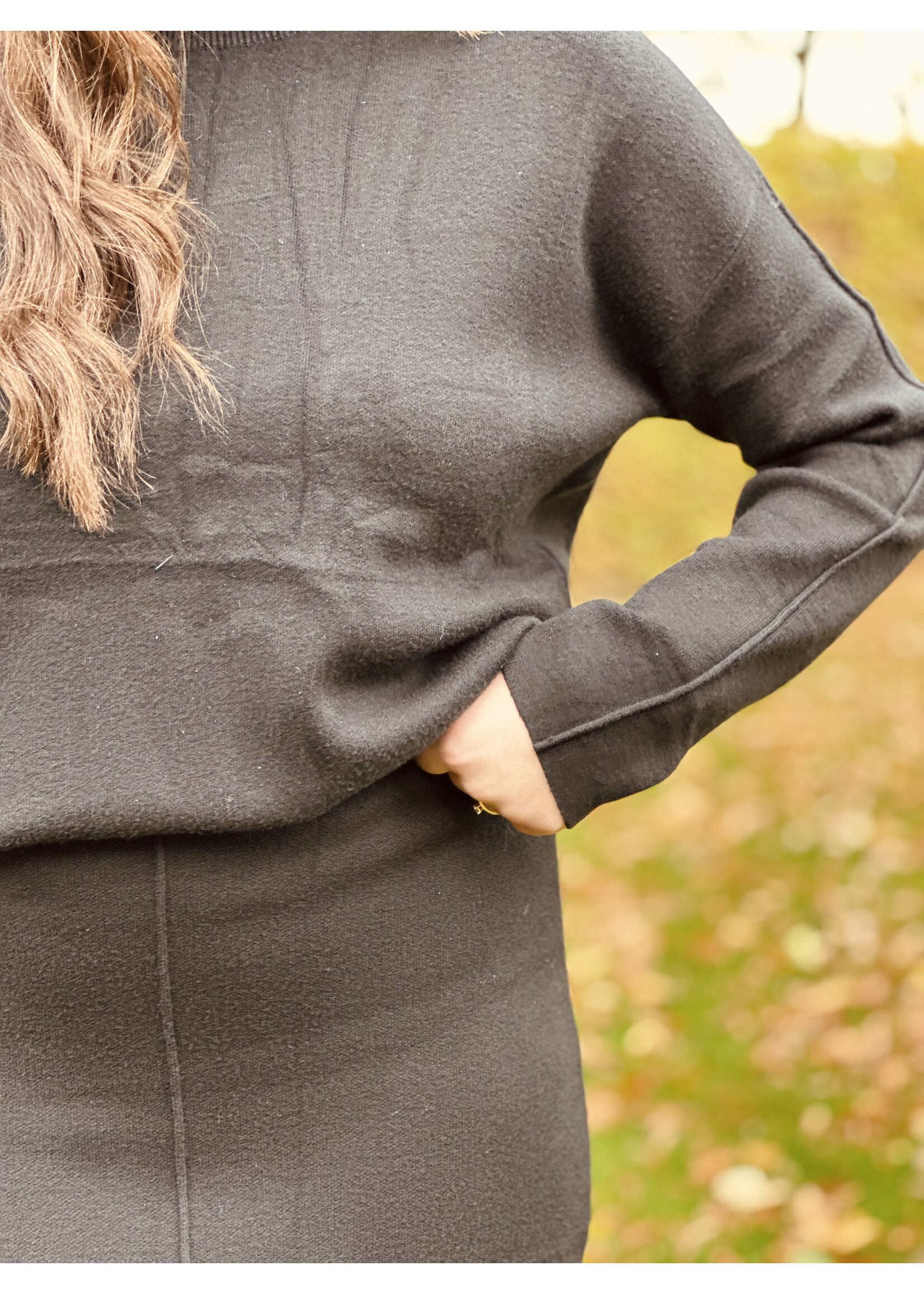 Kylene set sweater + skirt black